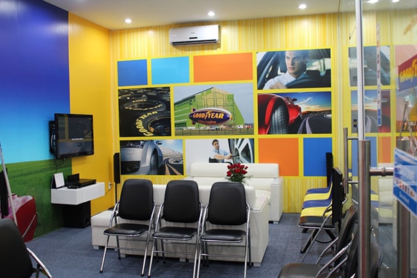 Khu vực phòng chờ được thiết kế thoáng mát, tiện nghi